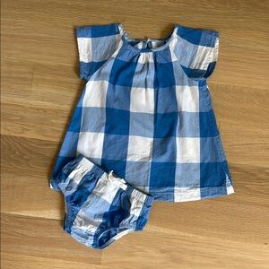 Primary Gingham Dress Tunic and Diaper Cover Bloomers